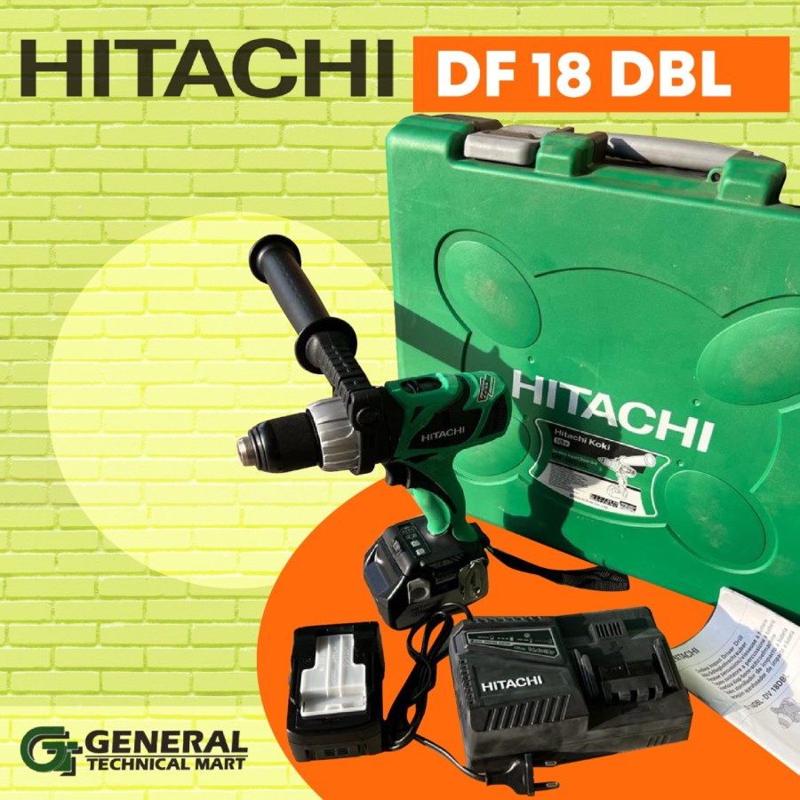 IMPACT CORDLESS DRILL HITACHI JAPAN DV 18DBL DV18DBL bor baterai beton