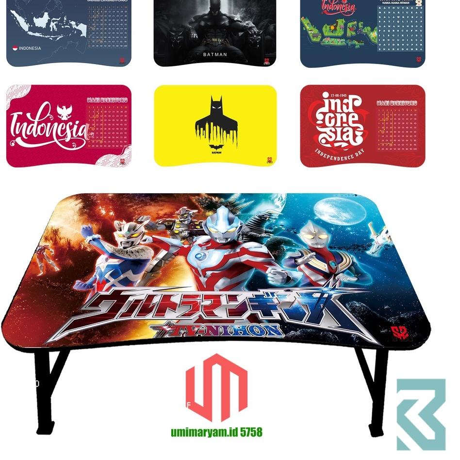 LANGSUNG ATC.. MEJA BELAJAR ANAK KARAKTER ULTRAMAN BATMAN INDONESIA LOL BTS BT21 BOBOIBOY LIPAT