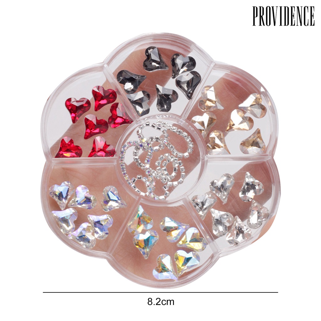 Providence 1kotak Nail Art Decor Tiga Dimensi Tidak Jatuh DIY Rhinestones Bow Bear Mixed Heart Plum Blossom Plate Nail Ornament Nail Salon Supply