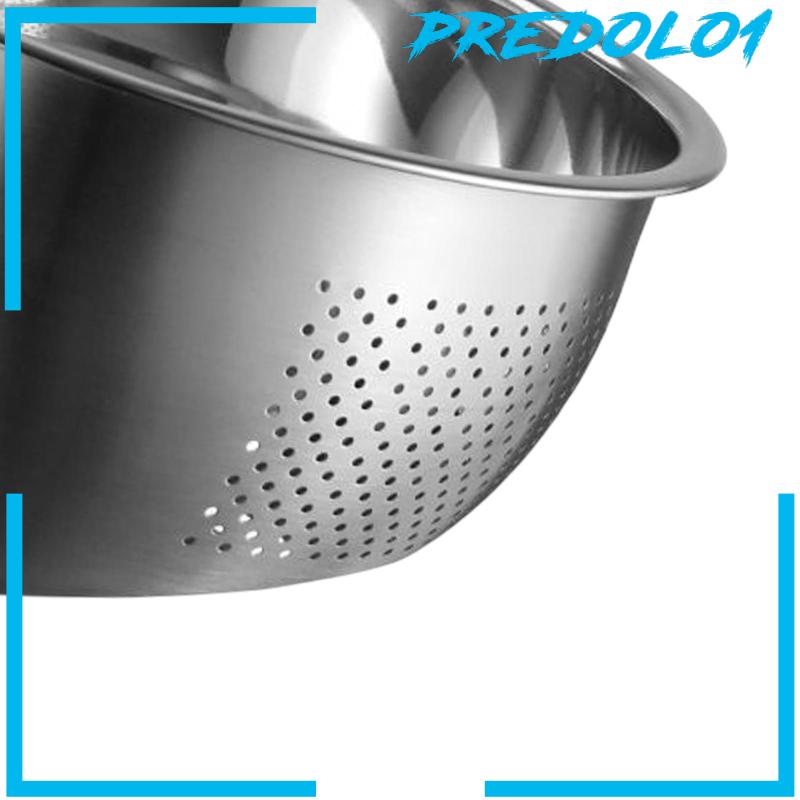 [Predolo1] Stainless Steel Kitchen Colander Strainer Colander for Carrots Tomatoes Meat