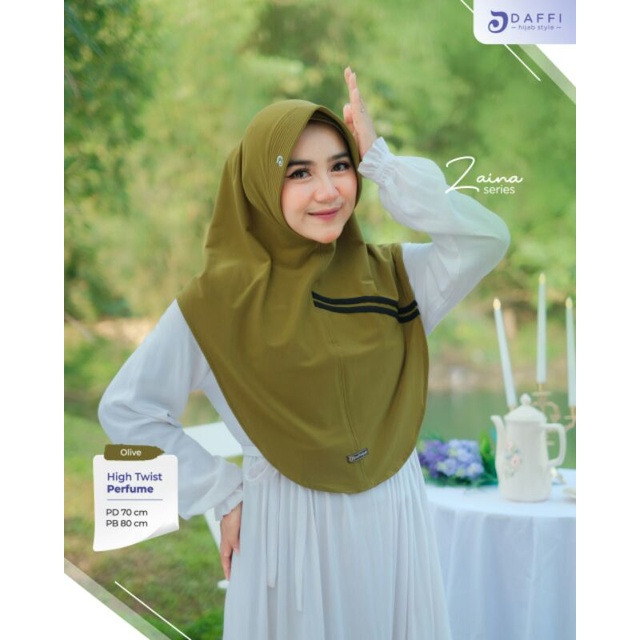Zaina Ori Daffi Hijab Ready Banyak Original Jilbab Instan Bergo Kerudung Hijab Jersey Parfume