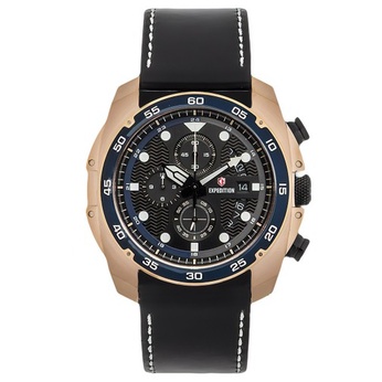 Jam Tangan Pria Expedition 6762 E-6762 EXP 6762 EXP6762 Black Rosegold Original