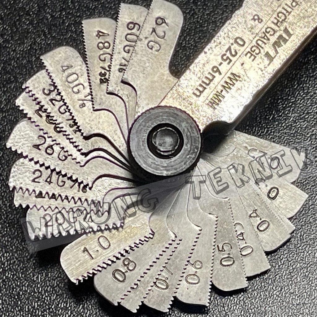 IWT MAL ULIR DRAT - SURI DRAT - THREAD SCREW PITCH GAUGE METRIC DAN INCH 52 BLADE