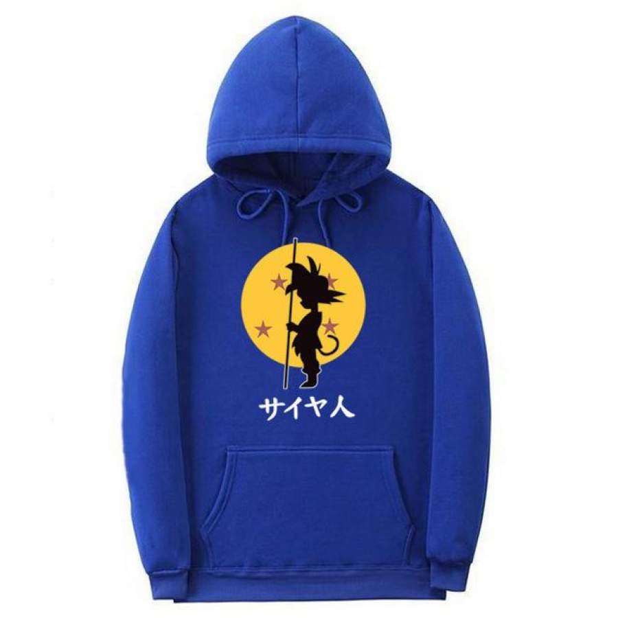 Sungokong/Naruto Front Anime Jumper Hoodie II  Sweater Hoodie Trendy II Sweter Oblong Topi Sz M - XL ( Pria &amp; Wanita / Anak &amp; Dewasa )