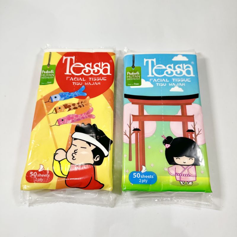 Tisu Tessa Travel Pack 50 sheet Facial Tissue