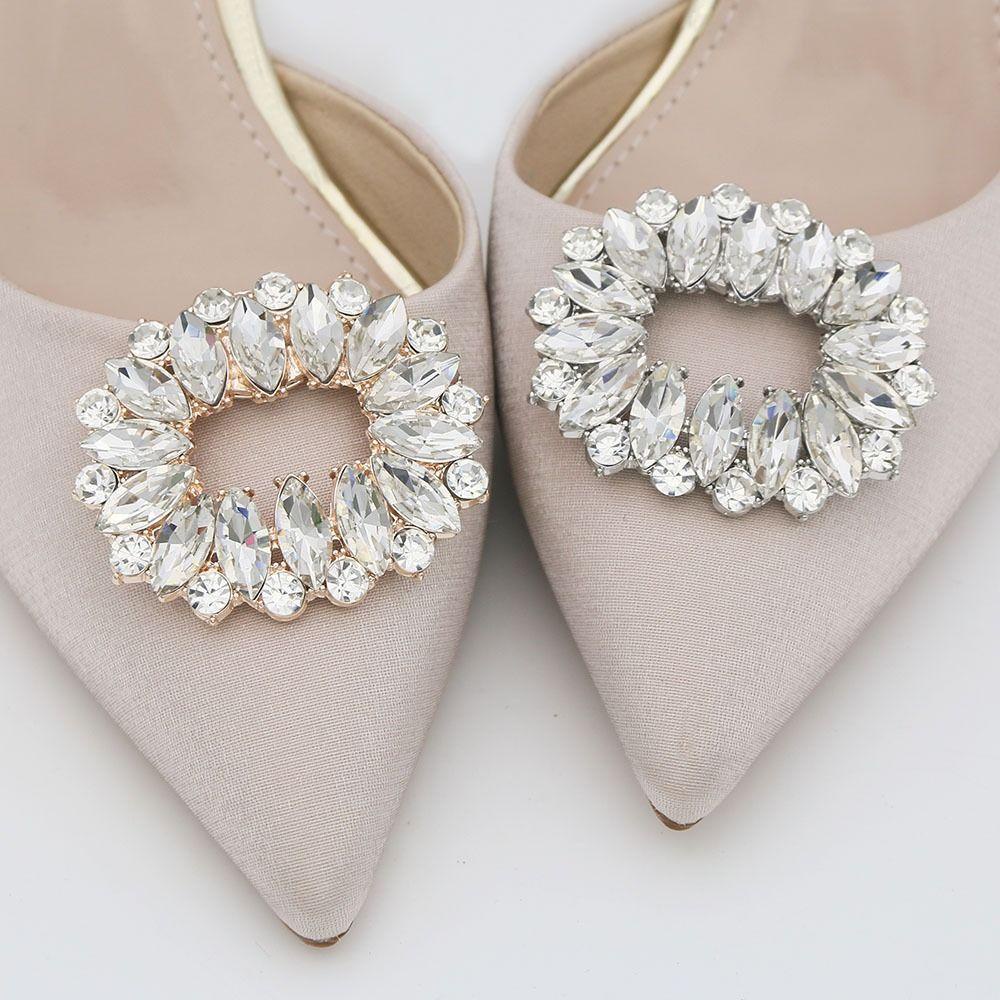 Nanas 1PC Klip Sepatu Tumit Tinggi Berlian Imitasi Kristal Charms Perhiasan Charm Gesper