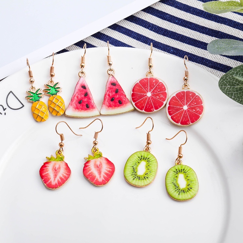 Mode Kreatif Anting Buah Anting Buah Anting Nanas Anting Buah Segar Kecil Anting Fashion Anting Perhiasan Wanita