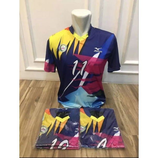 Kaos Stelan olahraga Bola Voli printing untuk team isi 6pcs