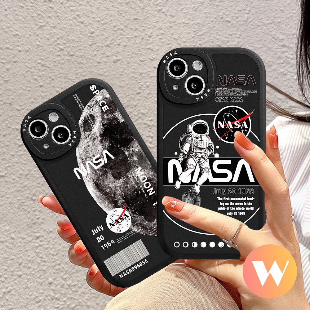 Case Untuk Realme C35 C31 C25Y C21 C21Y C11 C25s C20A C30 C15 C12 C25 C17 C2 C2 C3 C17 C20 GT Realme 8i 9i 5i 8 8Pro 5 6 7i 6i 5s 6s Trendy Brand NASA Lembut Tpu Astronot Belakang Sarung Full