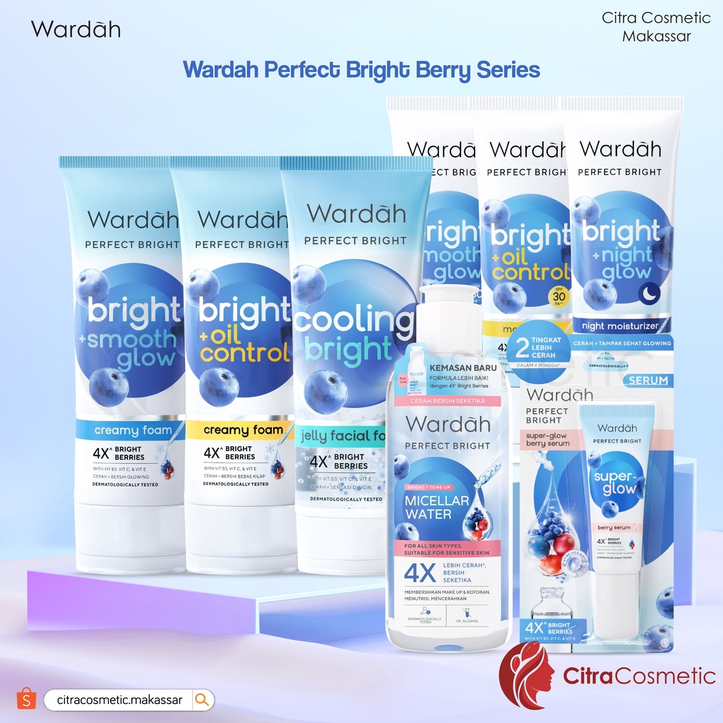 Wardah Perfect Bright Series Creamy Foam 100 Ml | Moisturizer | Peel Of Mask | Tone Up Cream | Tone Up MIcellar Water