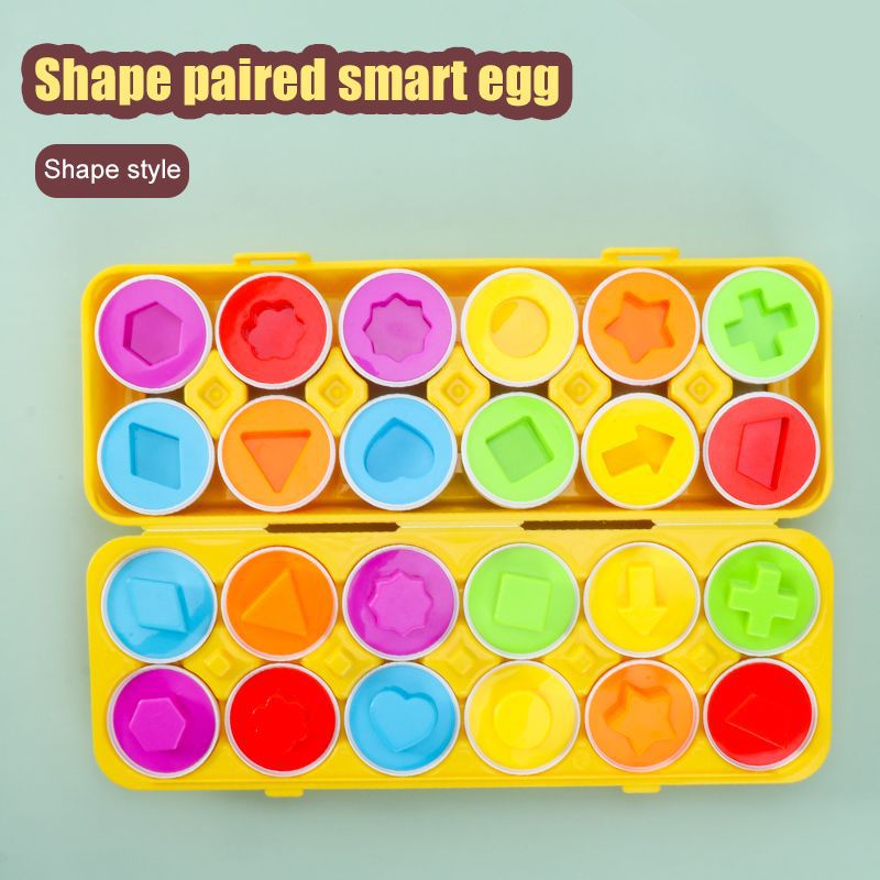 Mainan Telur Learning Education Shape Toy Puzzle Montessori Smart Egg