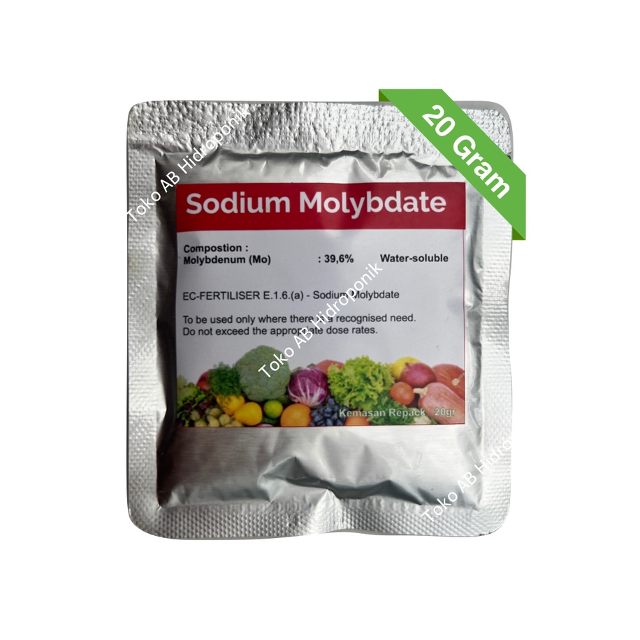 Sodium/Natrium Molybdate Hidroponik  Pupuk Mikro Water-soluble 20 Gram