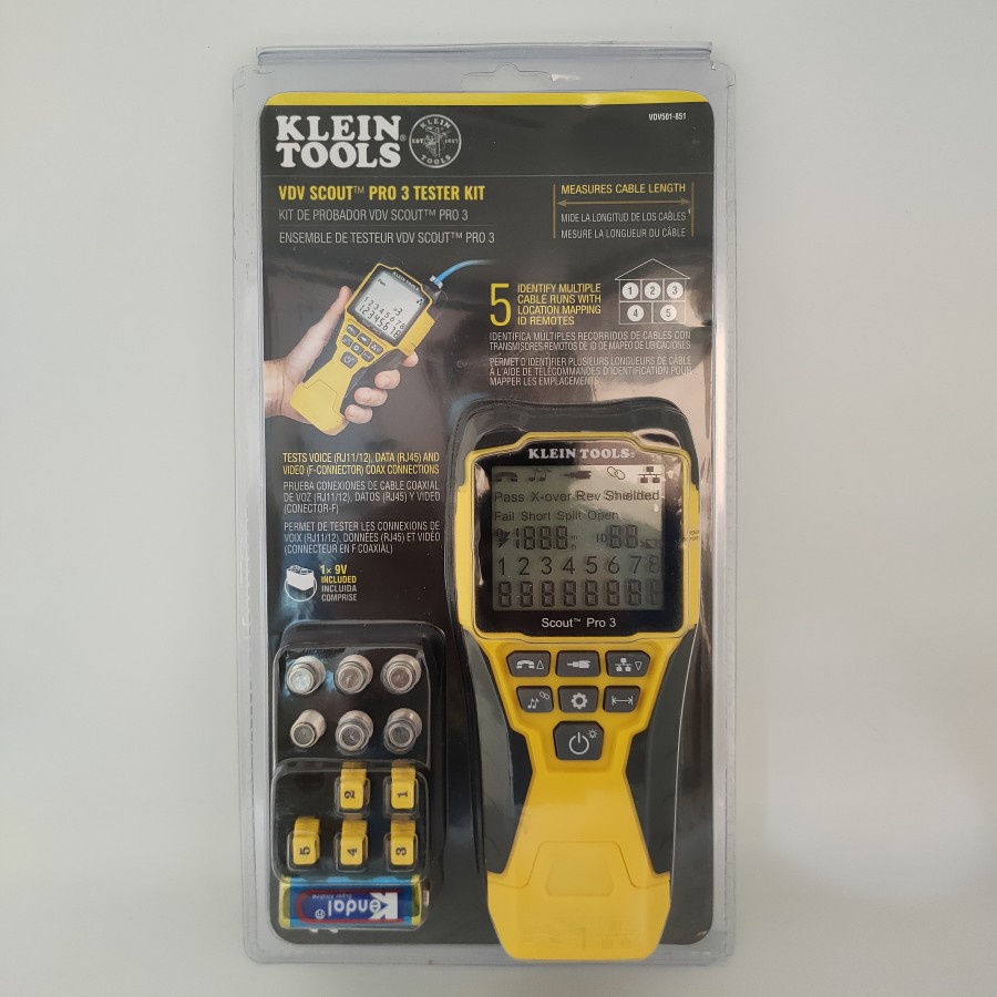 Klein Tools VDV Scout Pro 3 Tester Kit VDV501-851 Easy Test &amp; Search