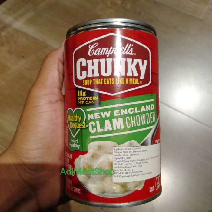 

⭐BISA COD⭐ campbell clam chowder soup 533 gr | sup instan makanan kaleng