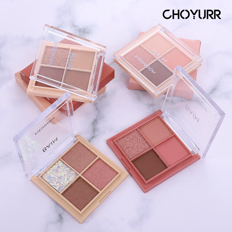 【COD】Eyeshadow Palette 4 Warna Shimmer Fruit Eyeshadow Palette Tahan Air Sweet Makeup Mata Kosmetik Alis Makeup Palet EyeshadowImport -CH