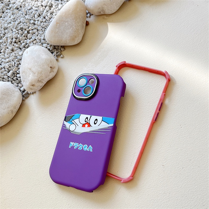 IPHONE Kartun Animasi Doraemon 2-in-1 Casing Pelindung Untuk Iphone14 13 12 11 Pro Max 14Plus Crayon Kecil Baru Presisi Lubang Anti Jatuh Case