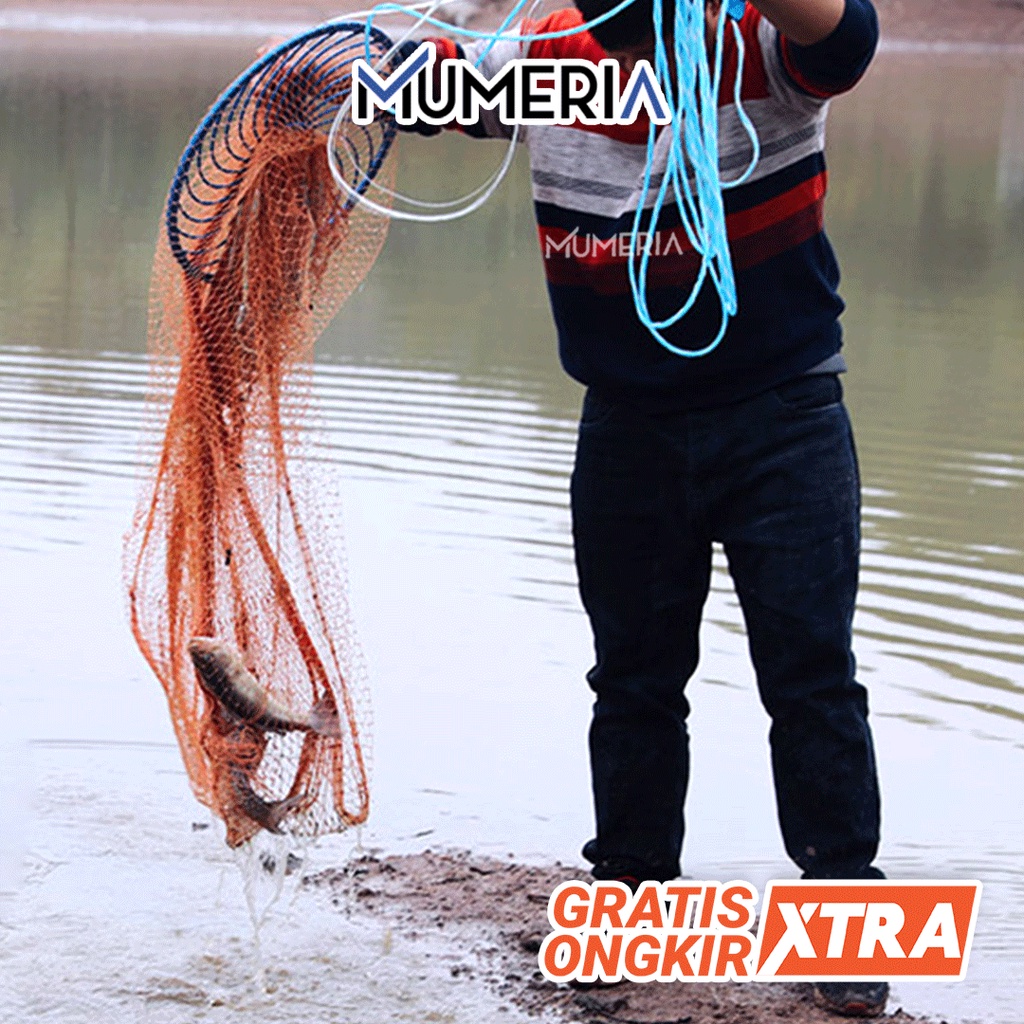 Jaring Mesh Frisbee Pancing Jala Lempar Penangkap Ikan Udang Piring Bulat Perangkap Menangkap Fishing Throw Net Cage Bahan Kain Model Ukuran Praktis Murah Bagus