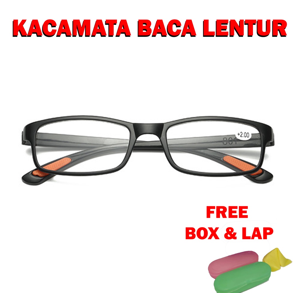 Kacamata Baca Plus Frame Lentur Anti Patah
