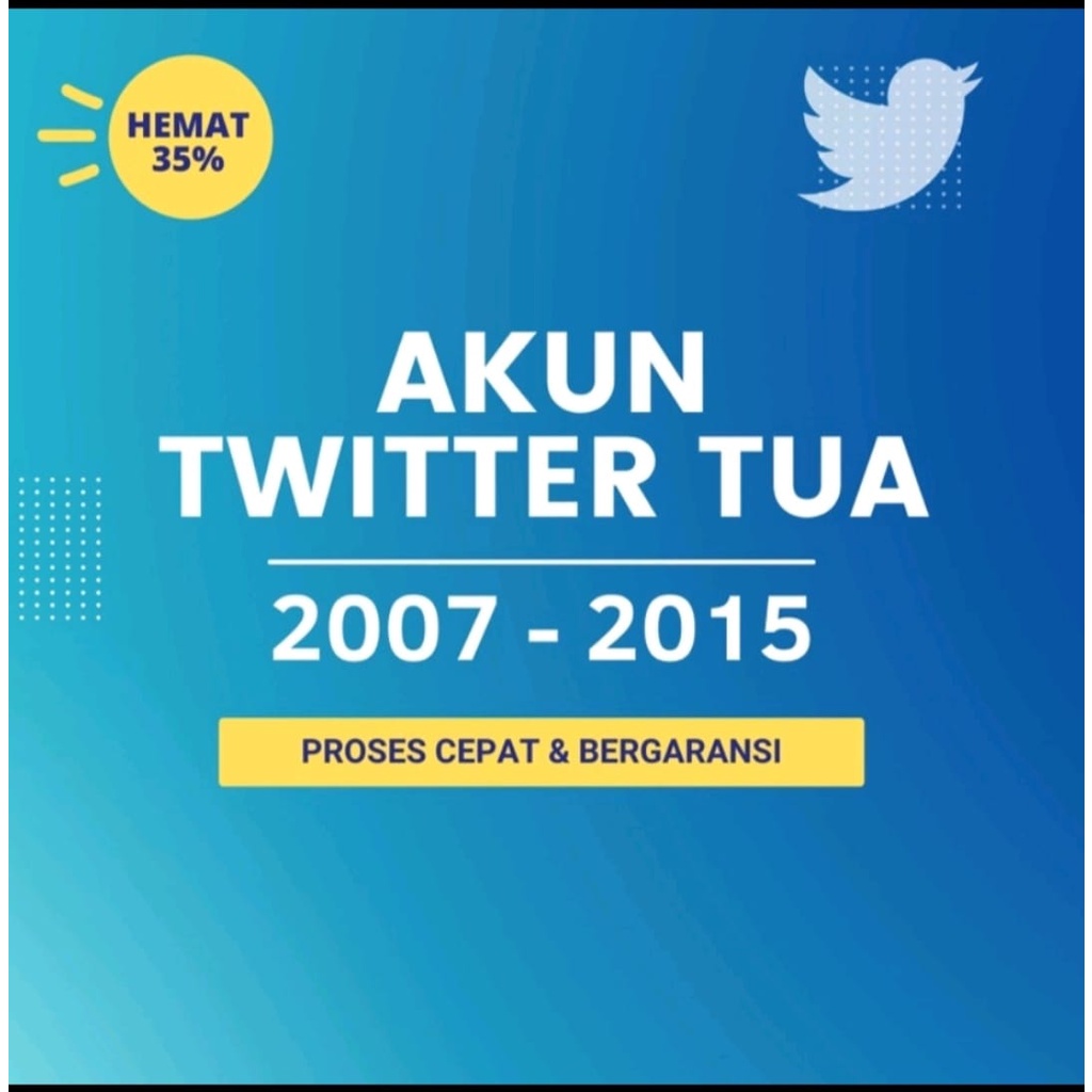 Jual AKUN TWITTER TUA TAHUN 2010-2016 Berfollowers