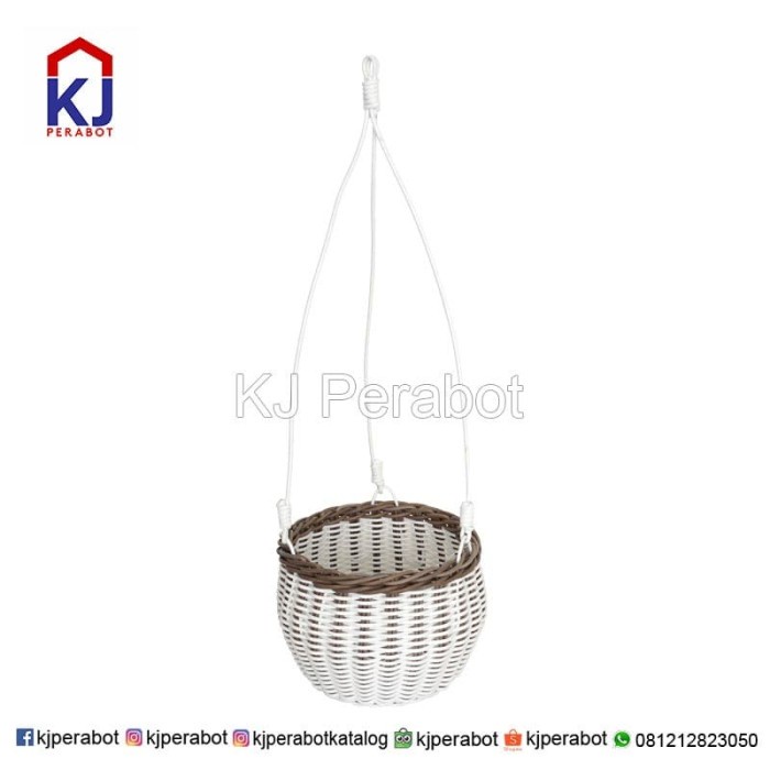 Pot Anyam Gantung Rotan Sintetis #Original