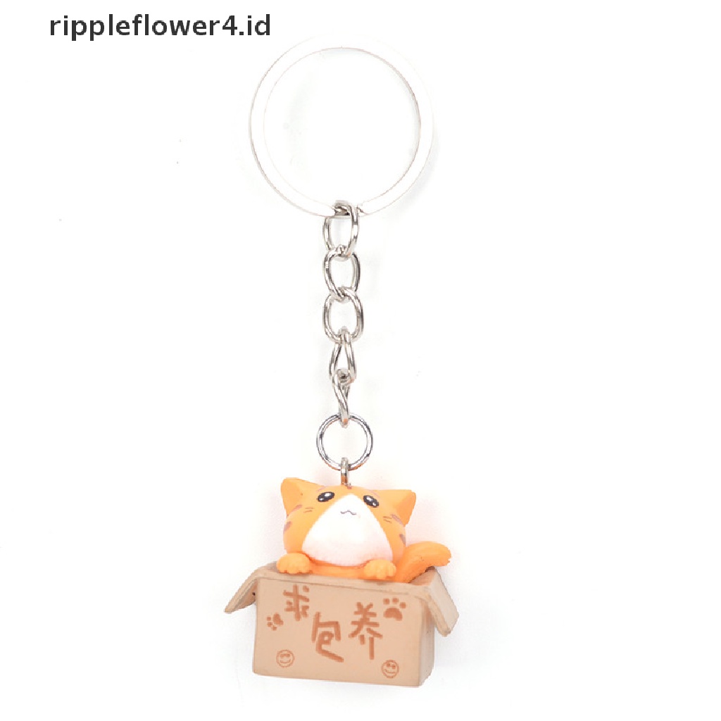 {rippleflower4.id} 4 Pcs Cats Keyring Gantungan Kunci Kucing Kartun Gantungan Kunci Mobil Liontin Tas Dompet Hadiah~