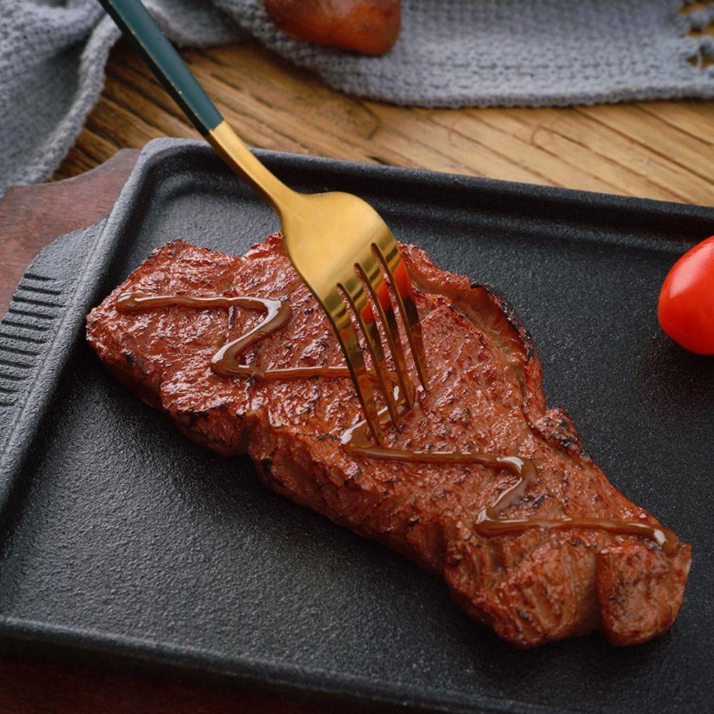 Suyo Ornamen Jendela Toko Mainan Dapur Steak Buatan Properti Foto Daging Panggang Imitasi