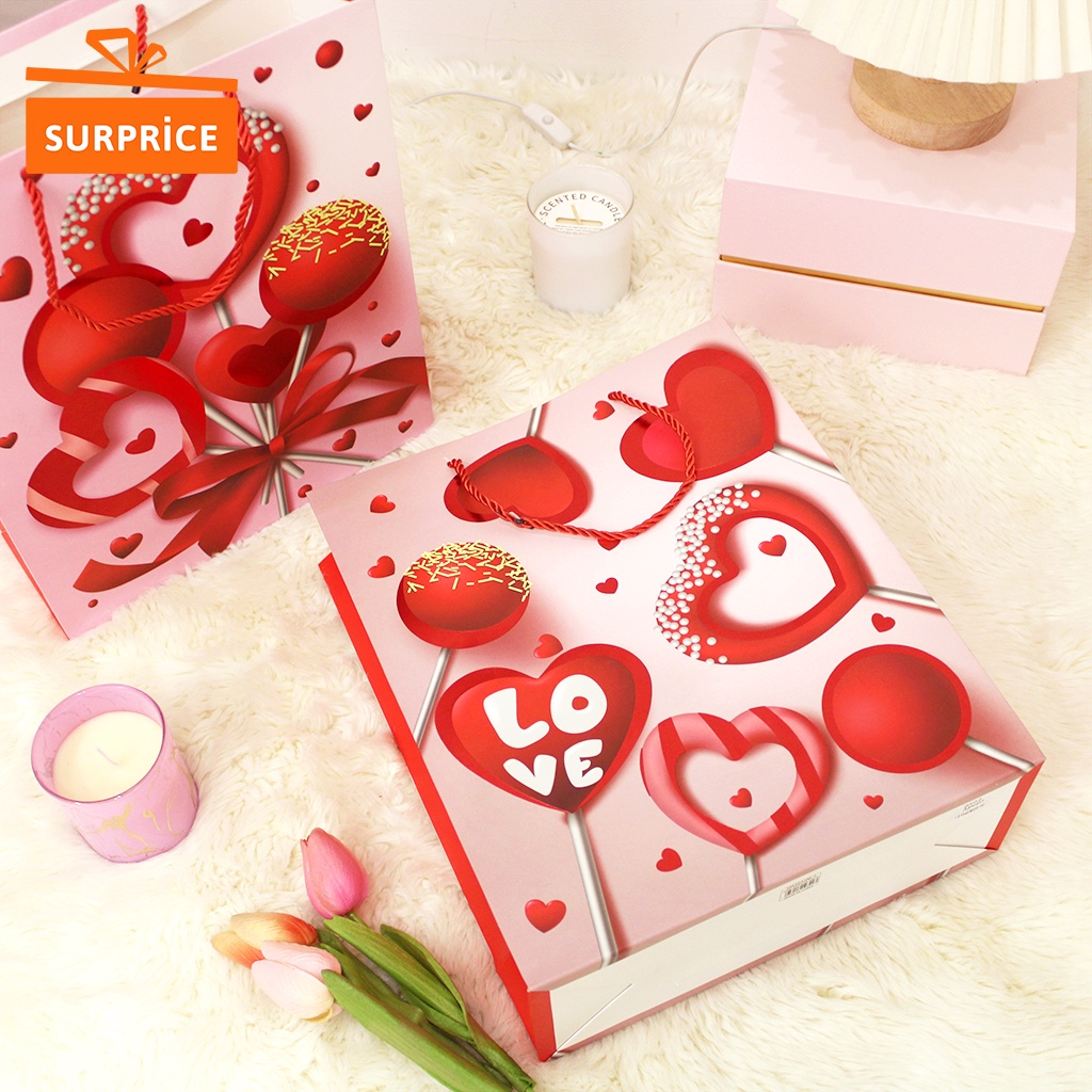 

Surprice Paper Bag Love 26X32X10 / Paper Bag Lucu / Goodie Bag Tali