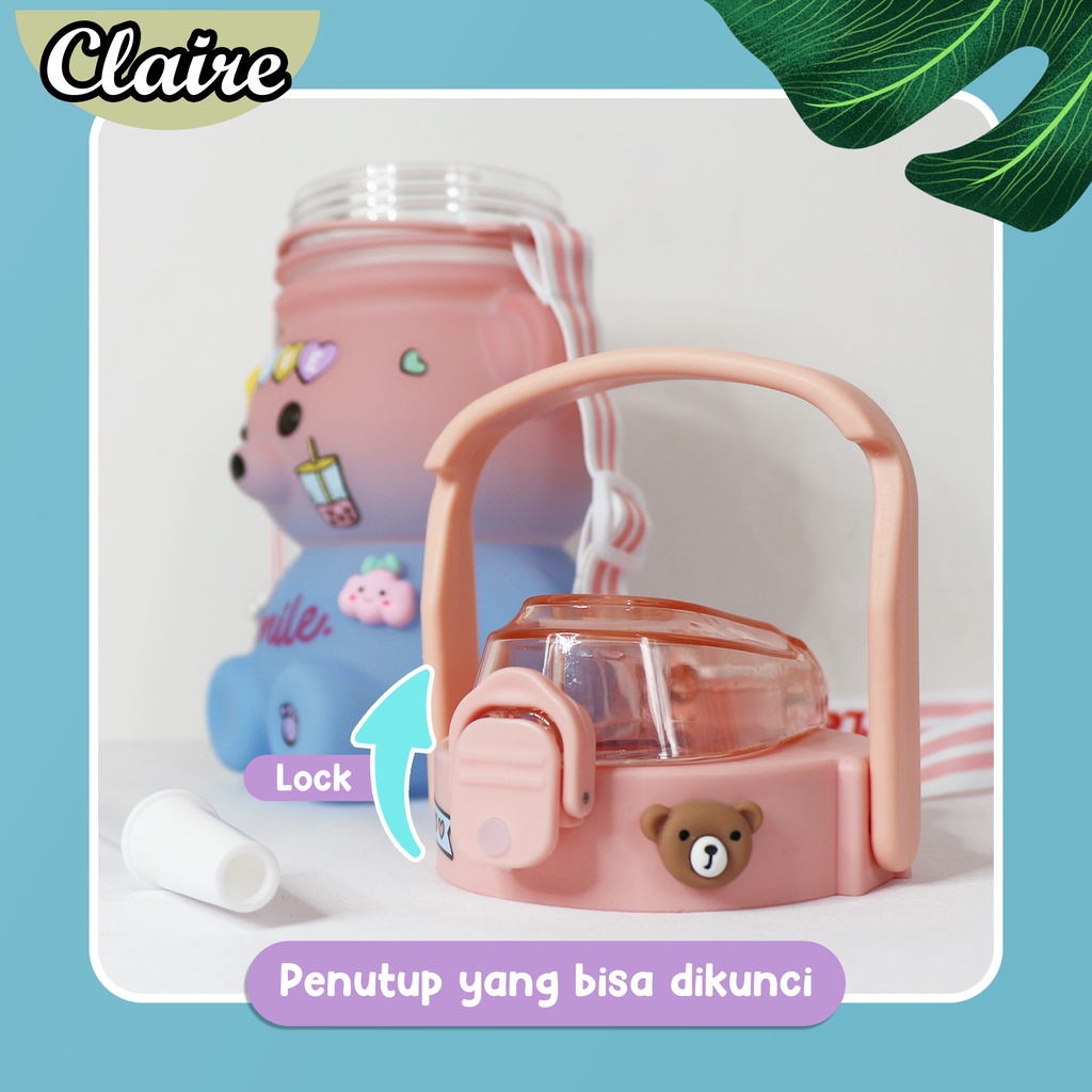 BOTOL MINUM BONEKA VIRAL MURAH WARNA 1.5 LITER dan 1.1 Liter 2D &amp; 3D STICKER