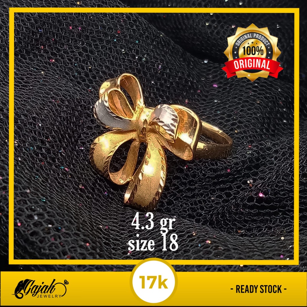 New Cincin Emas 17 K - 4.3 gr Kadar 750 - 2813