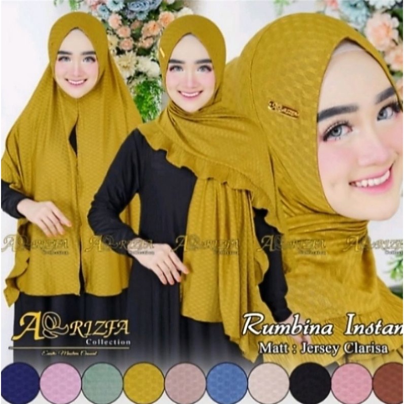 Hijab AQRIZFA pashmina Rumbina instan ORI