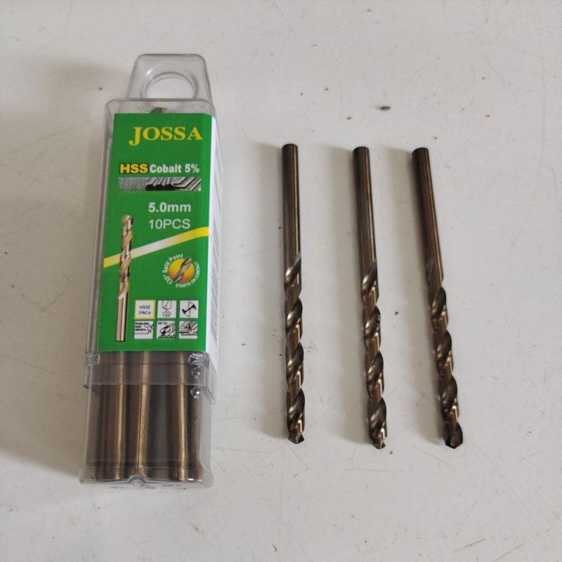 JOSSA Mata bor stenlees 5mm heavy duty / JOSSA Mata bor cobalt 5mn heavy duty