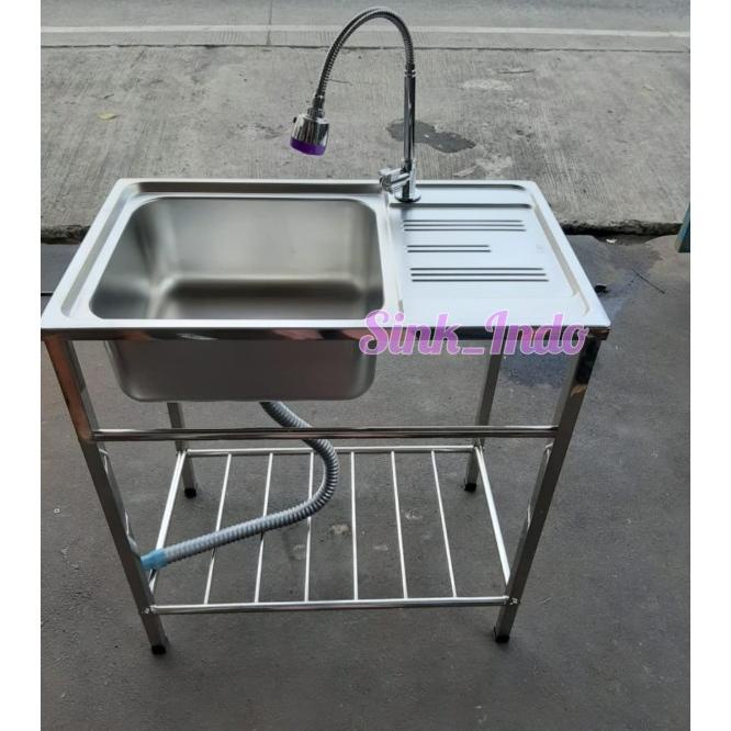 Bak Cuci Piring Portable Westafel Kitchen Sink Cuci Piring 1 Lubang 75