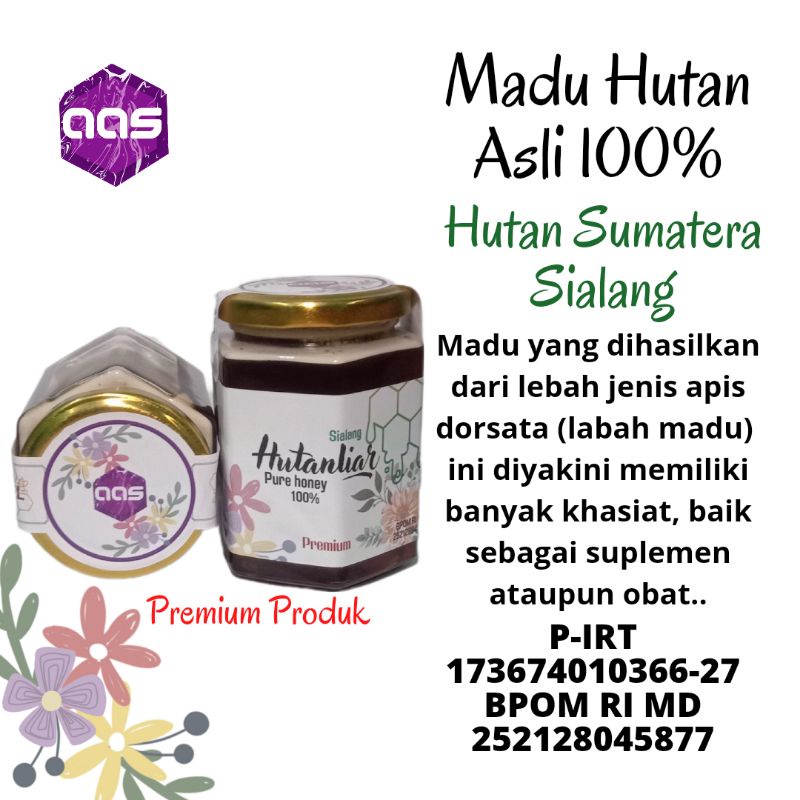 

Madu/Honey Hutan/Asli/Murni/Alami Liar Super Premium Sialang BPOM MD