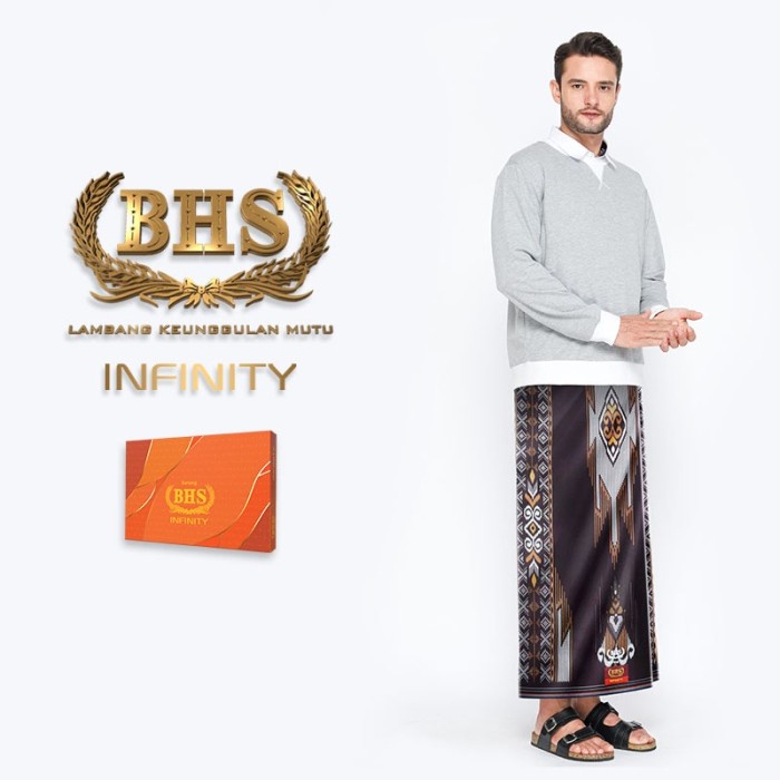 Sarung BHS Infinity Gold Motif PKD Coklat