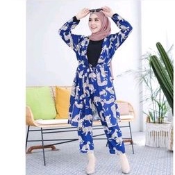 PGMT - ZEZE KIMONO CARDY ONE SET DAILY TIE DYE PAJAMAS RAYON VISCOSE