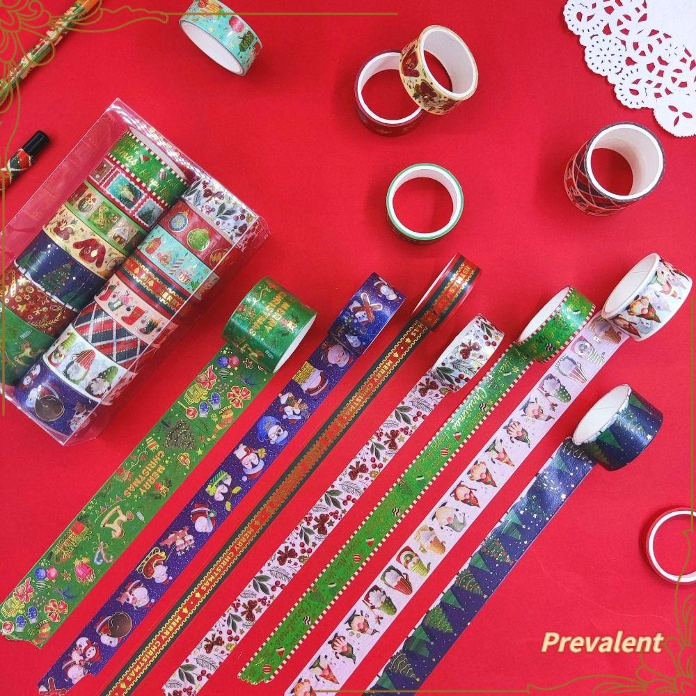 Preva 16pcs/set Washi Tape Sastra Merry Christmas Scrapbooking Little Fresh Kreatif Alat Tulis INS DIY Bahan