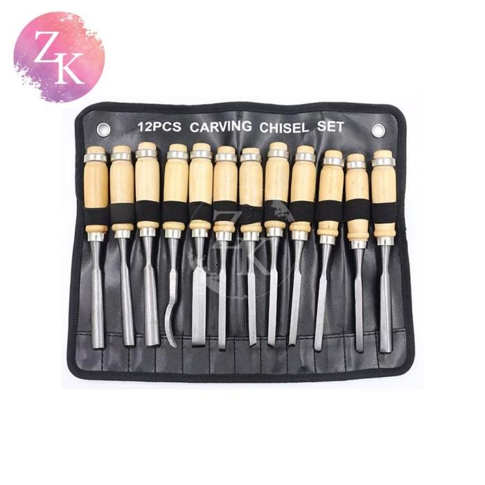 

Pisau Pahat Kayu Set Bubut Kayu Art Knife Alat Ukir Tatah Kayu 12 Pcs 065