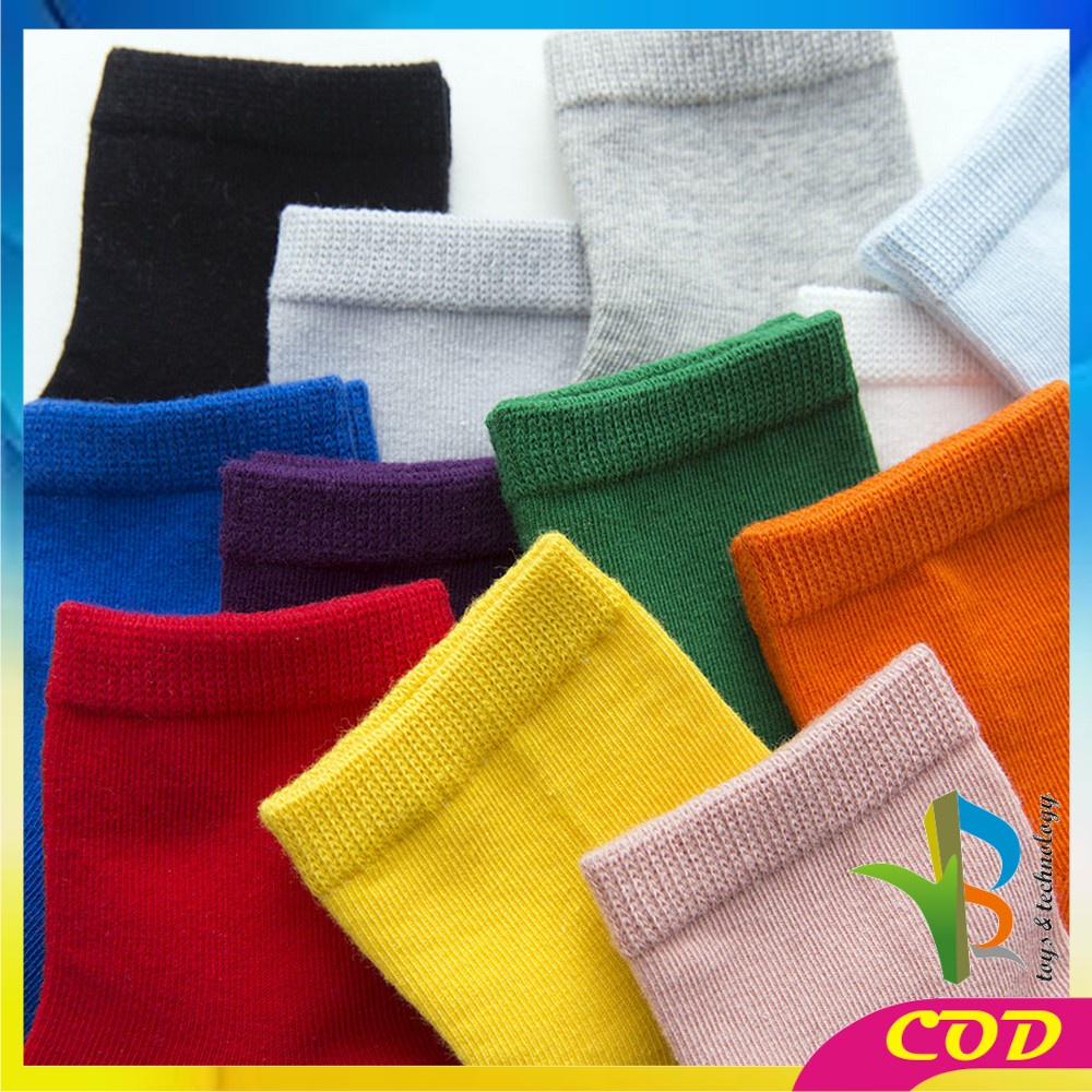 RB-P535 Kaos Kaki Anak 6 Pasang Anti Slip Pendek Polos Baby Kids Socks / Kaus Kaki Anak Anti Licin Anak Perempuan Laki Laki