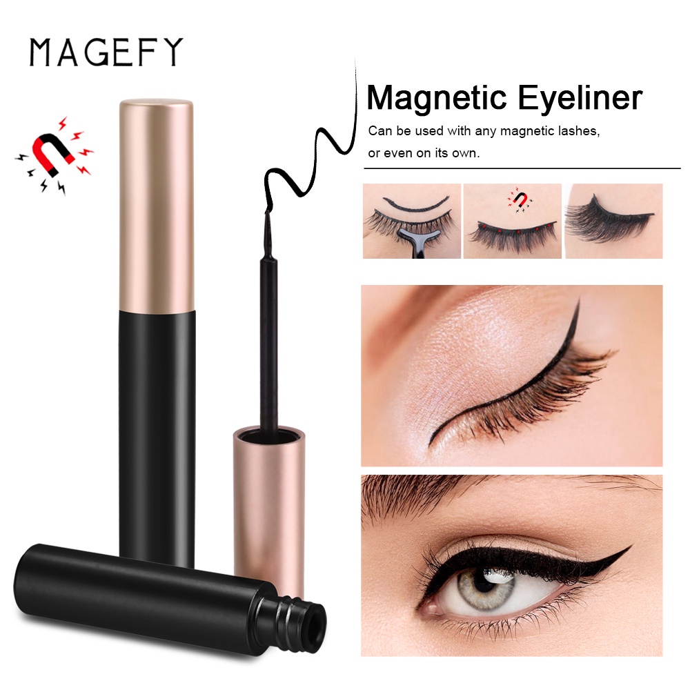 MAGEFY7125 Eyeliner Magnetic Hitam (Black) For Lashter - Liquid Magnetic Waterproof Eyelashes Bulu Mata Magnetik Alat Ke