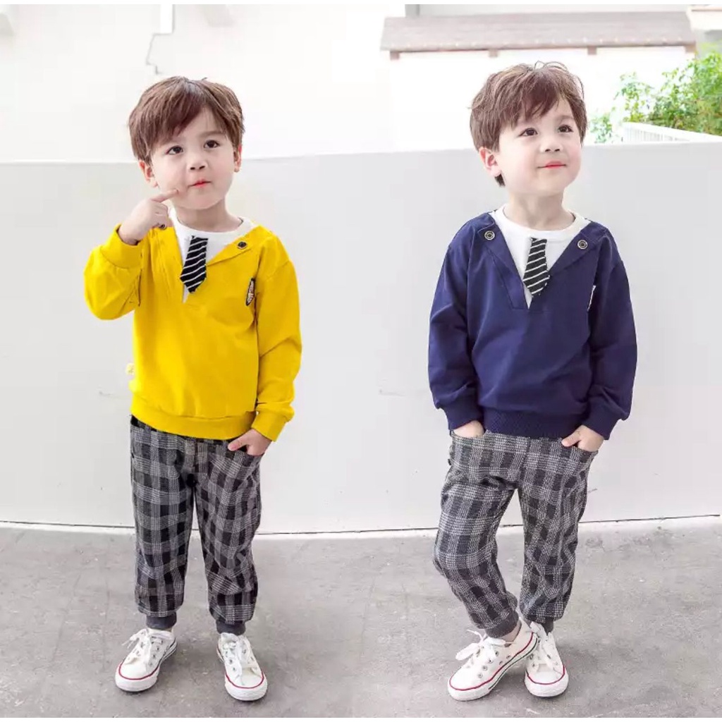 SETELAN ANAK SWEATER LAKI PEREMPUAN UMUR 1-5 TAHUN SETELAN ANAK SWEATER TERBARU FASHION ANAK MASA KINI TERMURAH