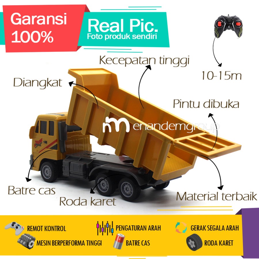 Remote Control Dump Truck Pasir RC Premium