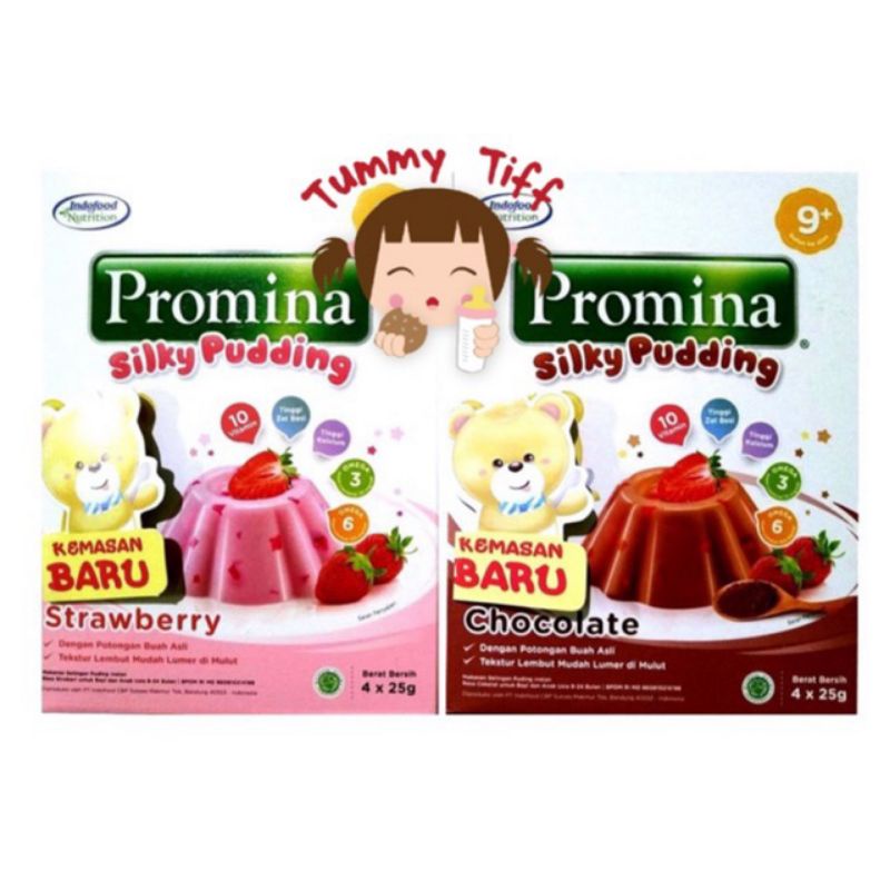 PROMINA Silky Puding 100 gr  Snack Bayi / Camilan Anak / Promina Puding Coklat / Promina Puding Staw