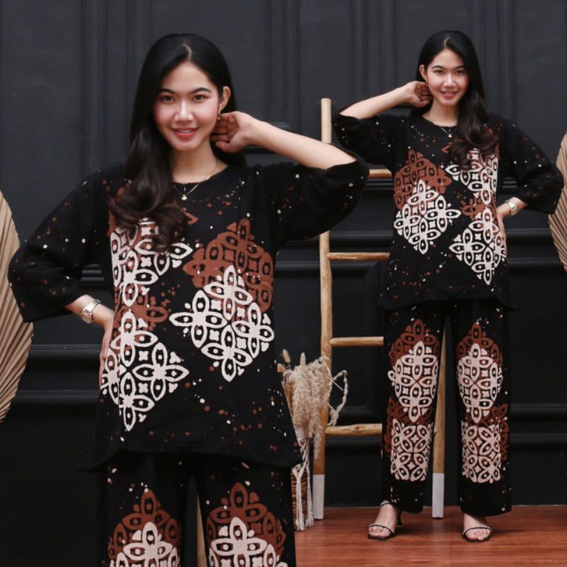 TERLARIS ONE SET SETELAN BATIK TYE DYE | SETELAN BATIK PEKALONGAN