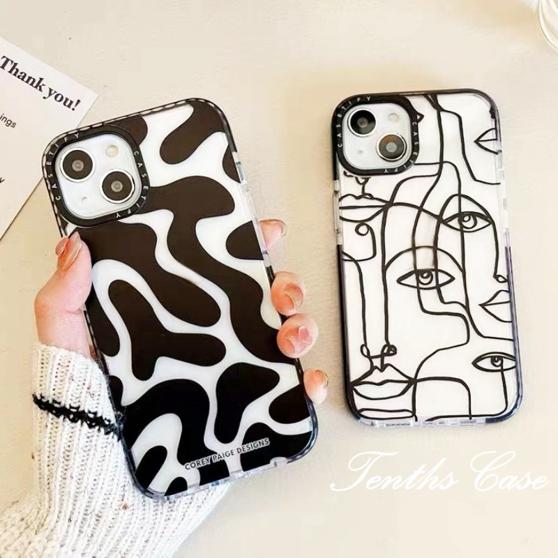 Redmi 12C 10C 10A 10 9T 9C 9A 9catatan 11 11s Pro+10s 10 9 8 7Pro Mi12 Mi 11 Lite 10T Mi Poco M3 M4 F3 X3 Pro Casing Soft Cover Wajah Abstrak