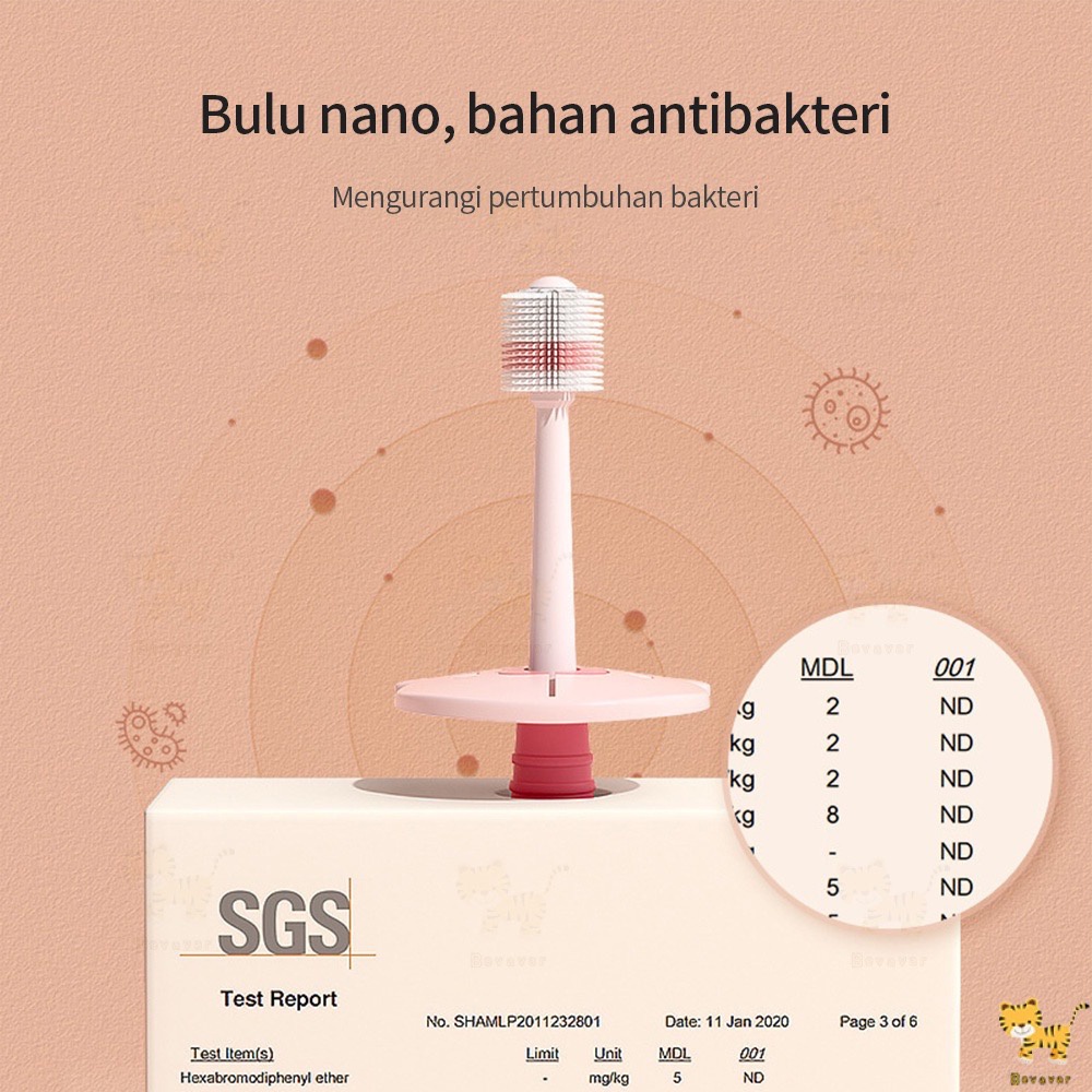 sikat gigi bayi anak baby toothbrush/sikat gigi anak 360 nano - Aikat Gigi Anak Bahan Silicone