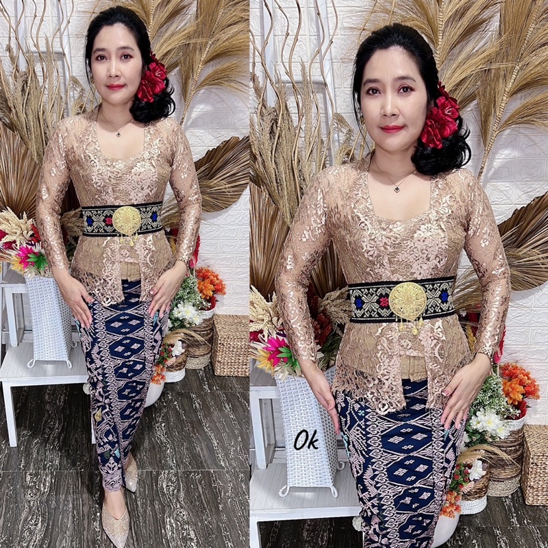 kebaya brokad metalic premium