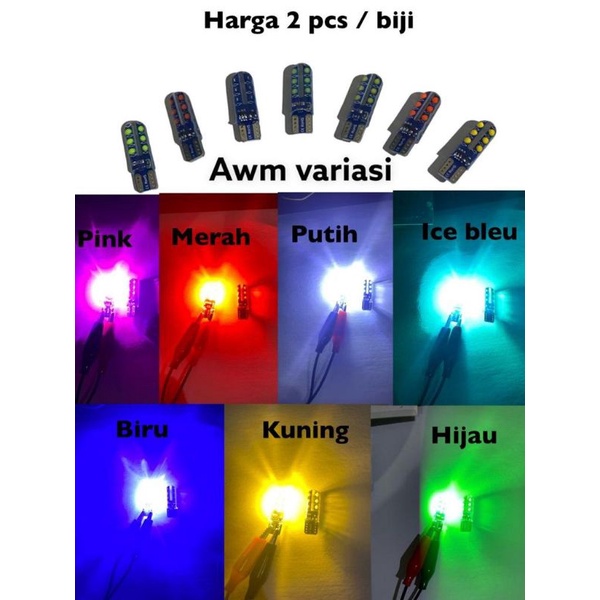 [WERACE] LED SEN SENJA T10 JELLY COB PLASMA 12 MATA LED FLASH / KEDIP