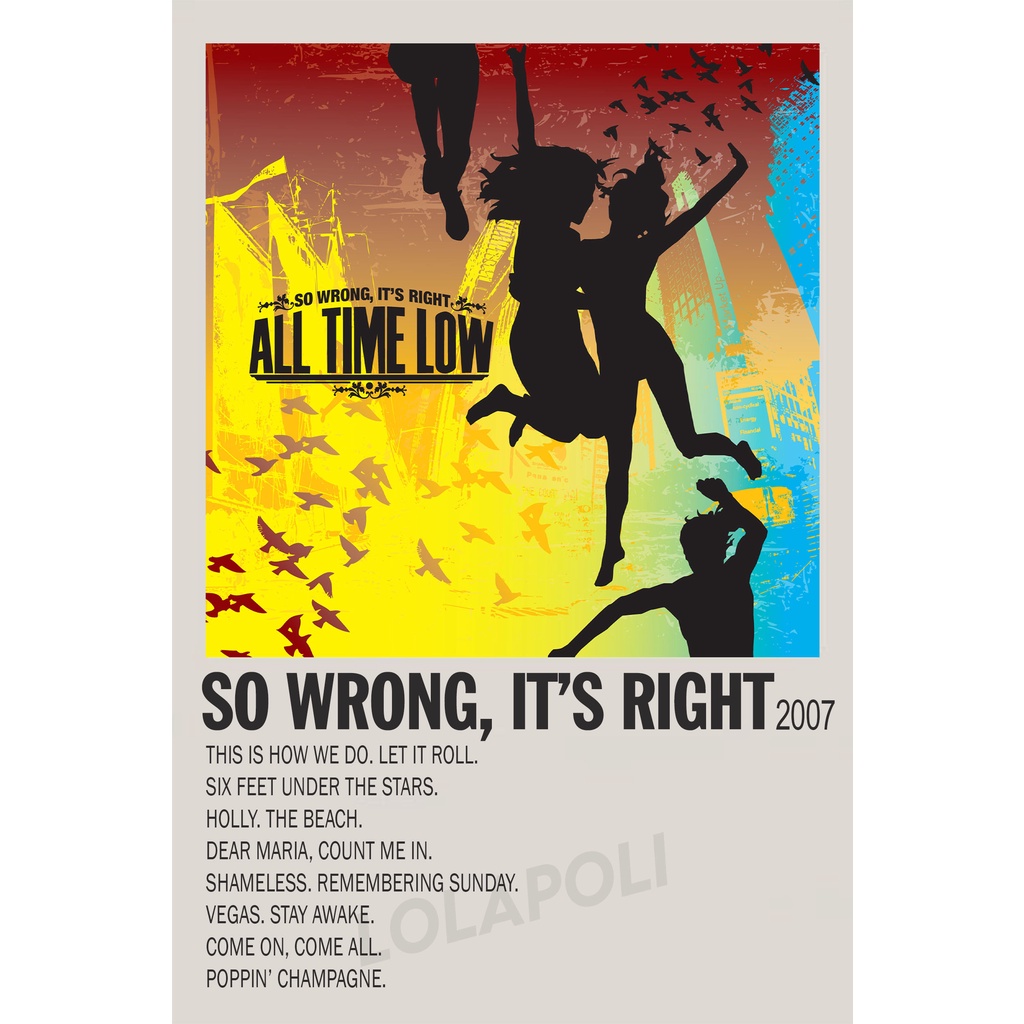 Poster Cover Album So Wrong, It's Right - All Time Low