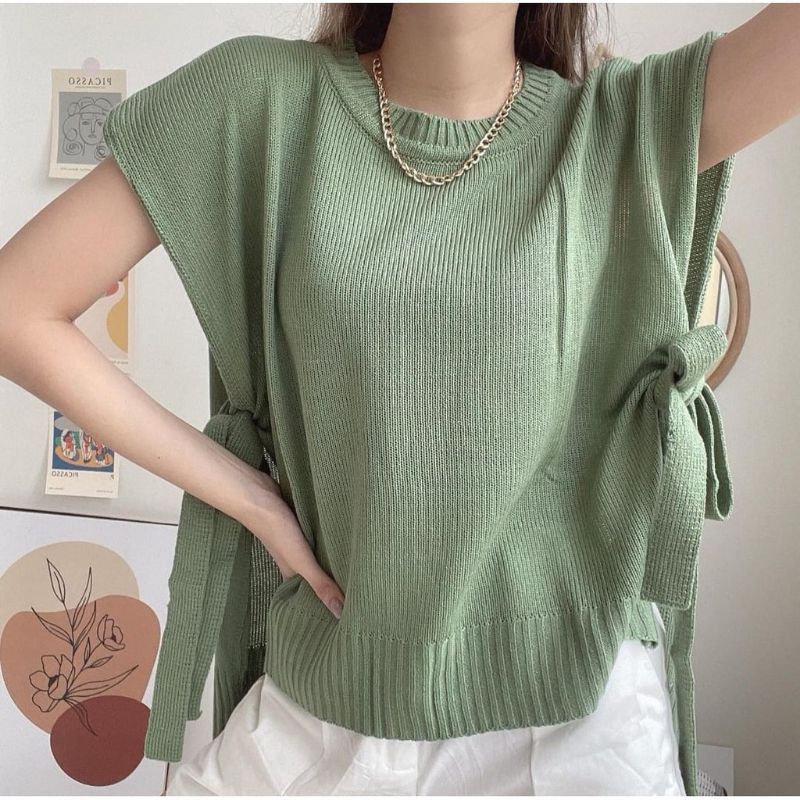SOYA VEST PREMIUM KNIT Rompi Tali WANITA PREMIUM TEBAL/SOYA VEST