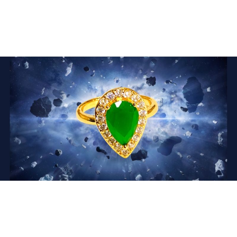 cincin lapis emas//cincin permata//cincin wanita//perhiasan pengganti emas